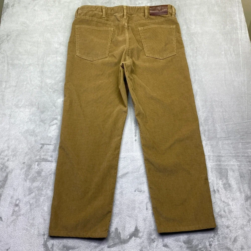 Lands End Mens 40 Traditional Fit Corduroy Pants Tan Brown Straight Leg‎ Preppy